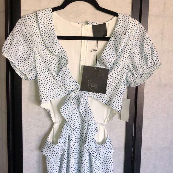 ❌$15 SALE❌ NIGHTWALKER Josie Cutout Maxi dress  polka dots - Picture 4 of 10